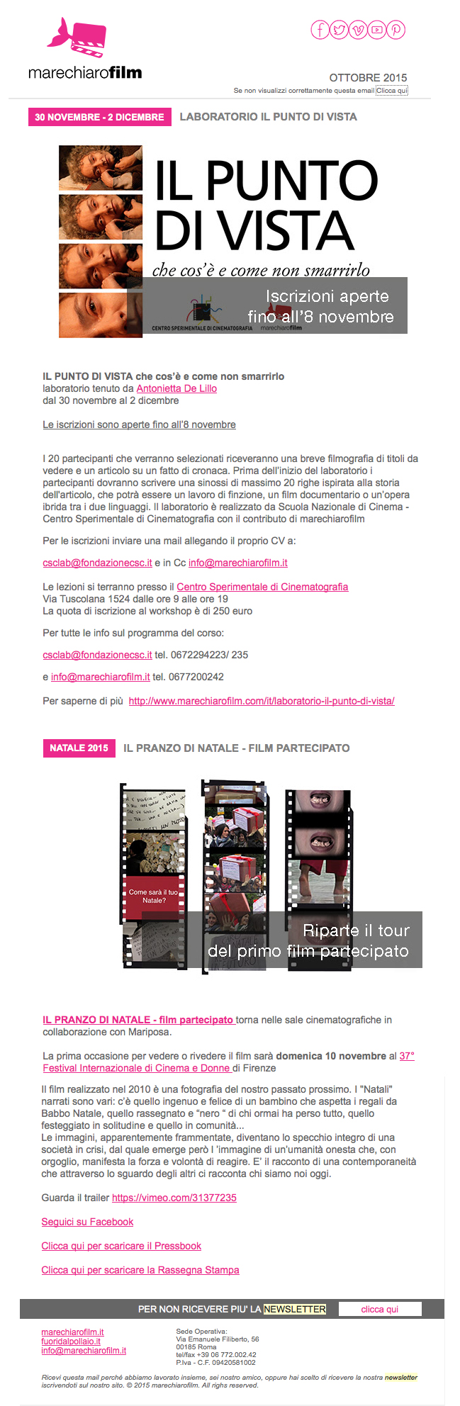 Newsletter OTTOBRE 2015